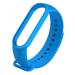 Λουράκι Xiaomi Mi Band 5 / 6 Μπλε Solid Color Silicone Replacement Strap Watchband Blue