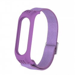 Λουράκι Xiaomi Mi Band 3 / 4 / 5 / 6 Μωβ Twill 8-shaped Buckle Elastic Replacement Strap Watchband Purple