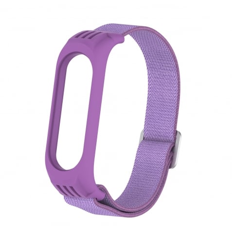Λουράκι Xiaomi Mi Band 3 / 4 / 5 / 6 Μωβ Twill 8-shaped Buckle Elastic Replacement Strap Watchband Purple