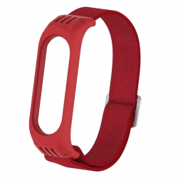 Λουράκι Xiaomi Mi Band 3 / 4 / 5 / 6 Κόκκινο Twill 8-shaped Buckle Elastic Replacement Strap Watchband Red
