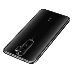 Θήκη Xiaomi Redmi 9 Σιλικόνης Διάφανη - Μαύρη Electro Case Black