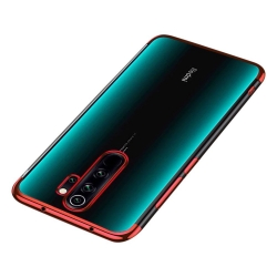Θήκη Xiaomi Redmi 9 Σιλικόνης Διάφανη - Κόκκινη Electro Case Red