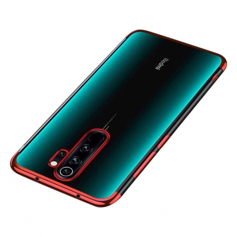 Θήκη Xiaomi Redmi 9 Σιλικόνης Διάφανη - Κόκκινη Electro Case Red