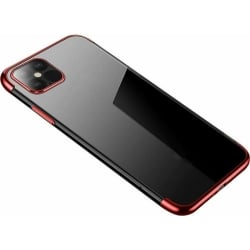 Θήκη Xiaomi Redmi 9T / Xiaomi Poco M3 Σιλικόνης Διάφανη - Κόκκινη Clear Color Case Gel TPU Electroplating Frame Cover Red
