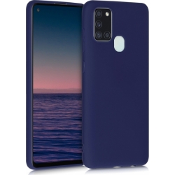 Θήκη Samsung Galaxy A21s Σιλικόνης Μπλε Matt TPU Silicone Case Blue