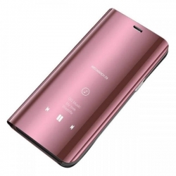 Samsung Galaxy A72 4G / A72 5G Θήκη Βιβλίο Ροζ - Χρυσό Clear View Stand Rose - Gold