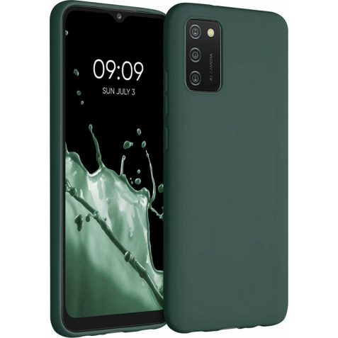 Θήκη Samsung Galaxy A02s Σιλικόνης Σκούρο Πράσινη Matt TPU Silicone Case Forest Green