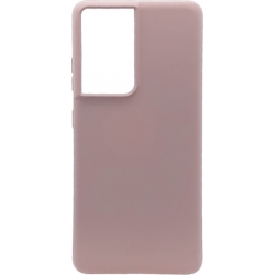Θήκη Samsung Galaxy S21 Ultra 5G Σιλικόνης Απαλό Ροζ Matt TPU Silicone Case Powder Pink