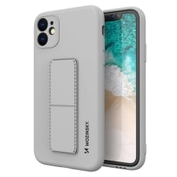 Θήκη iPhone 12 mini Σιλικόνης Γκρι Wozinsky Kickstand Case Flexible Silicone Cover With A Stand Grey
