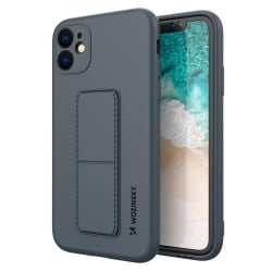 Θήκη iPhone 12 mini Σιλικόνης Σκούρο Μπλε Wozinsky Kickstand Case Flexible Silicone Cover With A Stand Navy Blue