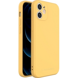 Θήκη iPhone 12 mini Σιλικόνης Κίτρινη Wozinsky Color Case Silicone Flexible Durable Case Yellow