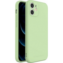 Θήκη iPhone 12 mini Σιλικόνης Πράσινη Wozinsky Color Case Silicone Flexible Durable Case Green