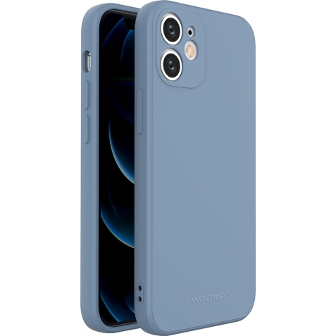 Θήκη iPhone 12 mini Σιλικόνης Μπλε Wozinsky Color Case Silicone Flexible Durable Case Blue