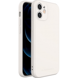 Θήκη iPhone 12 mini Σιλικόνης Λευκή Wozinsky Color Case Silicone Flexible Durable Case White