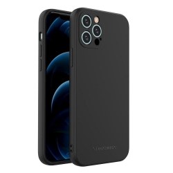 Θήκη iPhone 12 Pro Σιλικόνης Μαύρη Wozinsky Color Case Silicone Flexible Durable Case Black