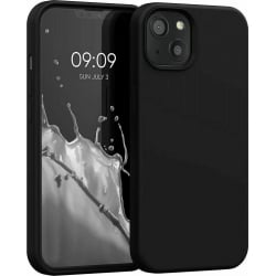 Θήκη iPhone 13 Σιλικόνης Μαύρη Slim Fit Liquid Silicone Case Black