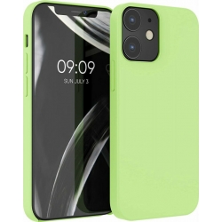 Θήκη iPhone 12 / 12 Pro Σιλικόνης Πράσινη Slim Fit Liquid Silicone Case Green