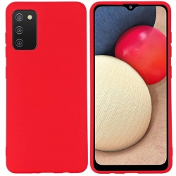 Θήκη Samsung Galaxy A02s Σιλικόνης Κόκκινη Slim Fit Liquid Silicone Case Red