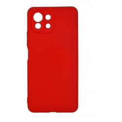 Θήκη Xiaomi Mi 11 Lite 4G / Mi 11 Lite 5G Σιλικόνης Κόκκινη Slim Fit Liquid Silicone Case Red