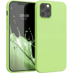 Θήκη iPhone 12 Pro Max Σιλικόνης Πράσινη Slim Fit Liquid Silicone Case Green