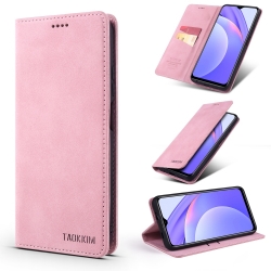 Θήκη Xiaomi Poco F3 / Mi 11i Βιβλίο Ροζ TAOKKIM Retro Matte Case with Holder & Card Slots Pink