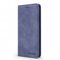 Θήκη iPhone XR Βιβλίο Μπλε TAOKKIM Retro Matte Case with Holder & Card Slots Blue