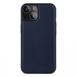 Θήκη iPhone 13 Pro Μπλε PU Leather Skin Magnetic Patch TPU Shockproof Magsafe Case Blue