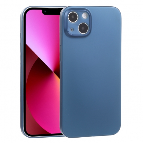 Θήκη iPhone 13 Σιλικόνης Μπλε Silicone Camera Precision Hole Phone Protective Case Blue