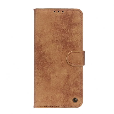 Θήκη iPhone 13 Βιβλίο Καφέ Antelope Texture Magnetic Buckle Horizontal Flip PU Leather Case with Card Slots Brown