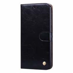 Θήκη iPhone 13 Βιβλίο Μαύρο Business Style Oil Wax Texture Horizontal Flip Case Black