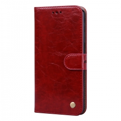 Θήκη iPhone 13 Pro Βιβλίο Κόκκινο Business Style Oil Wax Texture Horizontal Flip Case Red
