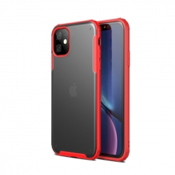 Θήκη iPhone 11 Διάφανη - Κόκκινη Scratchproof TPU + Acrylic Protective Case Red