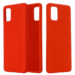 Θήκη Xiaomi Mi 10 Lite 5G Σιλικόνης Κόκκινη Solid Color Liquid Silicone Shockproof Full Coverage Protective Case Red