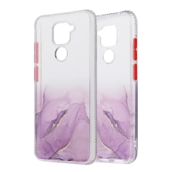 Θήκη Xiaomi Redmi Note 9 Σιλικόνης Μάρμαρο Μωβ Marble Pattern Glitter Powder with Detachable Buttons Purple