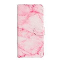 Samsung Galaxy A32 4G Θήκη Βιβλίο Μάρμαρο Colored Drawing Pattern Horizontal Flip Case Pink Marble