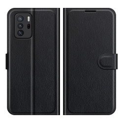 Xiaomi Poco X3 GT Θήκη Βιβλίο Μαύρο Litchi Texture Horizontal Flip Case Black