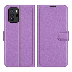 Xiaomi Poco X3 GT Θήκη Βιβλίο Μωβ Litchi Texture Horizontal Flip Case Purple