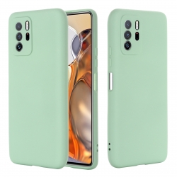 Θήκη Xiaomi Poco X3 GT Σιλικόνης Πράσινη Solid Color Liquid Silicone Shockproof Case Green