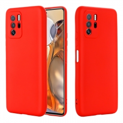 Θήκη Xiaomi Poco X3 GT Σιλικόνης Κόκκινη Solid Color Liquid Silicone Shockproof Case Red