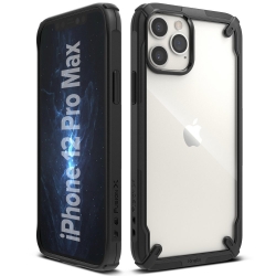 Θήκη iPhone 12 Pro Max Ringke Fusion X durable PC Case with TPU Bumper Black Basic FUAP0025