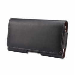 Θήκη Ζώνης Μαύρη 5'' Universal Horizontal Style Leather Case / Waist Bag with Back Splint Black