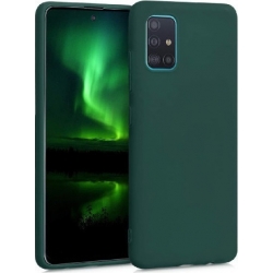 Θήκη Samsung Galaxy A03s Σιλικόνης Σκούρο Πράσινη Matt TPU Silicone Case Forest Green