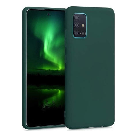 Θήκη Samsung Galaxy A03s Σιλικόνης Σκούρο Πράσινη Matt TPU Silicone Case Forest Green