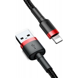 Baseus Καλώδιο Cafule Braided USB to Lightning Cable Μαύρο - Κόκκινο 3m (CALKLF-R91)