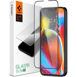 iPhone 14 / 13 / 13 Pro Προστατευτικό Τζαμάκι Μαύρο Spigen® GLAS.tR™ Full Cover Slim HD AGL03392 Premium Tempered Glass