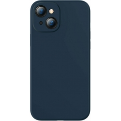 iPhone 13 Θήκη Σιλικόνης Σκούρο Μπλε Slim Fit Liquid Silicone Case Dark Blue