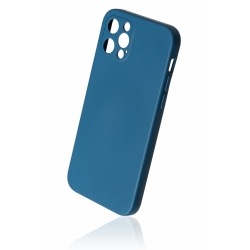 iPhone 12 Pro Θήκη Σιλικόνης Σκούρο Μπλε Vennus Real Smooth Silicone Case Dark Blue