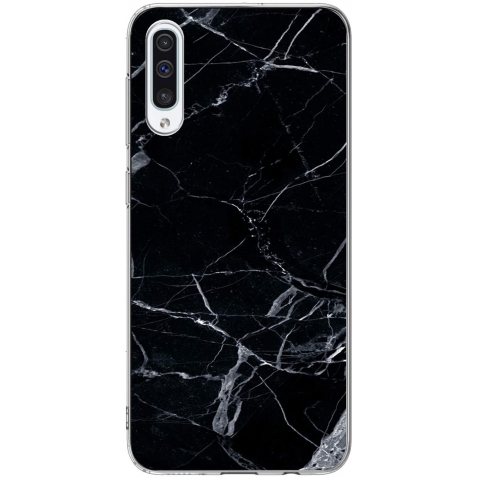 Samsung Galaxy A70 Θήκη Σιλικόνης Μάρμαρο Wozinsky Marble TPU Silicone Case Black