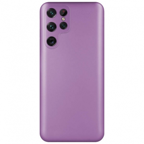 Samsung Galaxy S22 Ultra 5G Θήκη Σιλικόνης Μωβ Metallic Silicone Case Violet