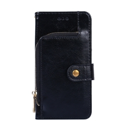 Realme 8i Θήκη Βιβλίο Μαύρο Zipper Bag Phone Case Black
